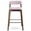 Стул полубарный Aska, рогожка, орех/розовый - фото 404545
