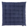 Подушка на стул из хлопка темно-синего цвета из коллекции Essential, 40х40 см - фото 404815