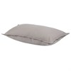 Чехол на подушку из фактурного хлопка серого цвета с контрастным кантом из коллекции Essential, 30х50 см - фото 405057