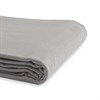 Покрывало из фактурного хлопка серого цвета с контрастным кантом из коллекции Essential, 180х250 см - фото 405065