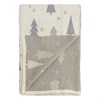 Плед из хлопка с новогодним рисунком Magic forest из коллекции New Year Essential, 130х180 см - фото 405303