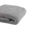 Плед из стираного хлопка серого цвета из коллекции Essential, 130х180 см - фото 405326