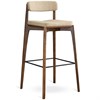 Стул барный Aska, рогожка, орех/бежевый - фото 405979