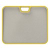 Доска разделочная из пшеничного волокна двусторонняя Ness, 34х28 см, светло-серая с желтым кантом - фото 406397