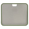 Доска разделочная из пшеничного волокна двусторонняя Ness, 34х28 см, светло-серая с зеленым кантом - фото 406407