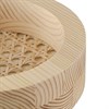 Поднос из дерева и ротанга круглый Woodnes, D15 см, светлое дерево - фото 407242