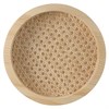 Поднос из дерева и ротанга круглый Woodnes, D23 см, светлое дерево - фото 407250