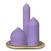 Свеча декоративная цвета лаванды из коллекции Edge, 10,5см - фото 408088