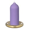 Свеча декоративная цвета лаванды из коллекции Edge, 16,5см - фото 408098