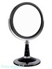Зеркало настольное круглое "Black", двухстороннее, 18 см, с кристаллами - фото 42869