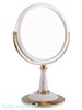 Зеркало настольное круглое с кристаллами "WPearl&Gold", двухстороннее, 18 см - фото 42874
