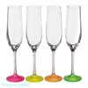 Набор бокалов для шампанского "Neon Frozen" 4 шт, 190 мл, h=24 см - фото 43019