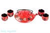 Набор чайный "Сакура и иероглифы", 18х5 см, красный - фото 50255