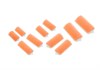 Бигуди поролоновые оранжевые d 22 мм x 70 мм (10 шт) Деваль Бьюти (Dewal Beauty) DBP22 - фото 94252