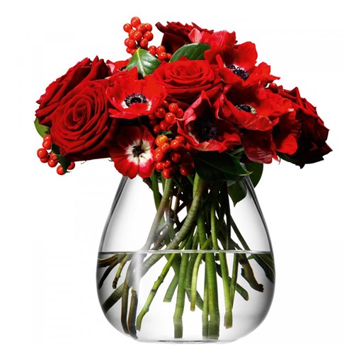 Ваза округлая низкая flower 17 см - фото 233064