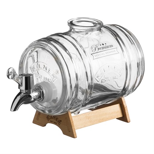 Диспенсер для напитков barrel на подставке 1 л в подарочной упаковке - фото 238705