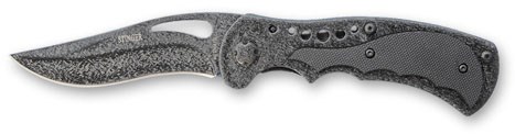 Нож складной Stinger, 90 мм (серебр.-черн.), рукоять: сталь/пластик (черн.),с клипом,коробка картон - фото 255441