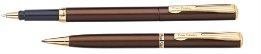 Набор Pierre Cardin PEN and PEN: ручка шариковая + роллер.Корпус - латунь. Упаковка Е или E-1 - фото 256039