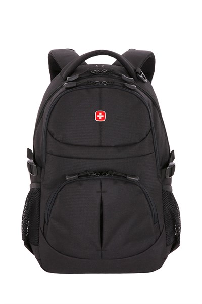 Рюкзак SWISSGEAR чёрный, полиэстер, 33х15х45 см, 22 л - фото 257466