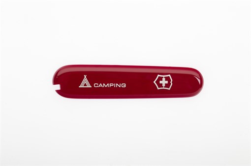 Передняя накладка с лого Camping для ножей VICTORINOX 91 мм 1.3763.71 и 1.3613.71, красная - фото 257684