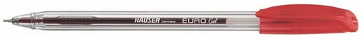 Гелевая ручка Hauser Euro Gel, пластик, цвет красный - фото 258055