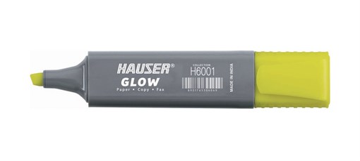 Текстовыделитель Hauser Glow, цвет желтый - фото 258095