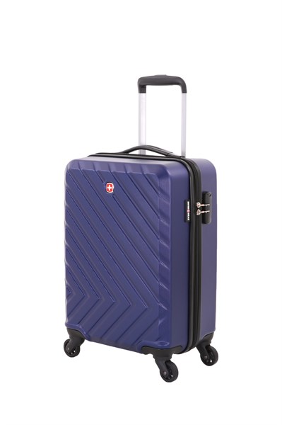 Чемодан SWISSGEAR BROSS, синий, АБС-пластик, 37,5x23x55 см, 39 л - фото 259291