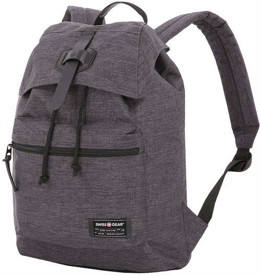 Рюкзак SWISSGEAR 13'', cерый, ткань Grey Heather/ полиэстер 600D PU , 29х13х40 см, 15 л - фото 259303