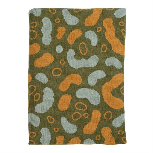 Плед вязаный с авторским принтом animal spots из коллекции wild, 130х180 см - фото 312283