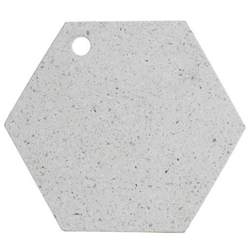 Доска сервировочная из камня elements hexagonal 30 см - фото 316745