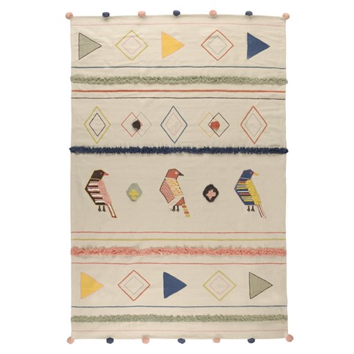 Ковер из хлопка в этническом стиле с орнаментом Птицы из коллекции ethnic, 160х230 см - фото 319968