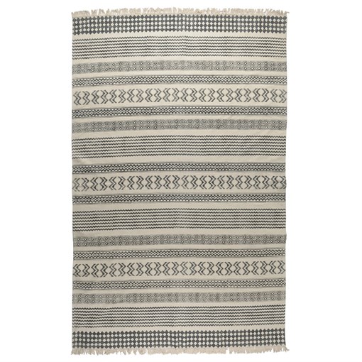 Ковер из хлопка с контрастным орнаментом и бахромой из коллекции ethnic, 200х300 см - фото 320109