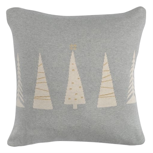 Чехол на подушку вязаный с новогодним рисунком christmas tree из коллекции new year essential, 45х45 - фото 321917