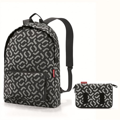 Рюкзак складной mini maxi signature black - фото 326080