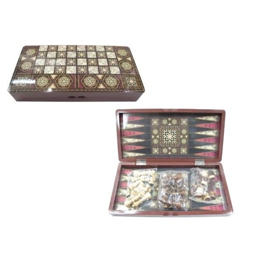 Игра настольная 3 в 1 (шахматы, шашки, нарды), L39,5 W19 H5,5 см - фото 329368
