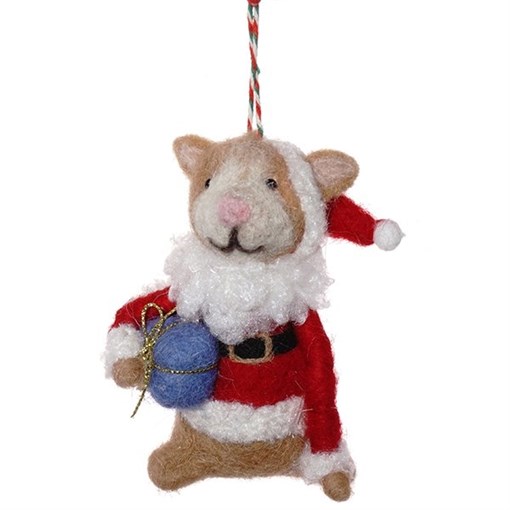Игрушка мягкая подвесная "Мышь Санта", L11 W5 H12 см/L11 W5 H11 см - фото 329443