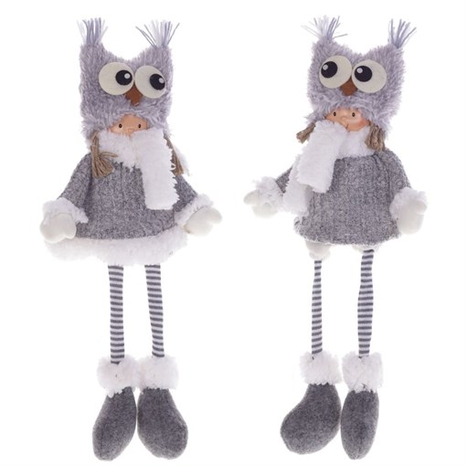 Игрушка набивная "Девочка", L17 W10 H46 см/L17 W10 H23 см, 2в. - фото 330631