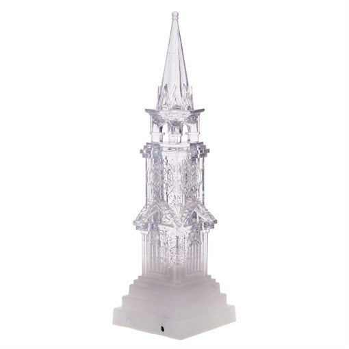 Фигурка декоративная с подсветкой и эффектом вьюги  "Замок", L8,5 W8,5 H30 см (работает от 3хАА не п - фото 331321