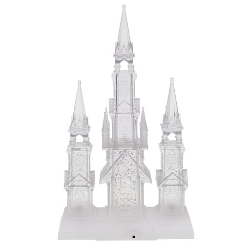 Фигурка декоративная с подсветкой и эффектом вьюги  "Замок", L25,5 W9,5 H43,5 см (работает от 4хААА - фото 331325