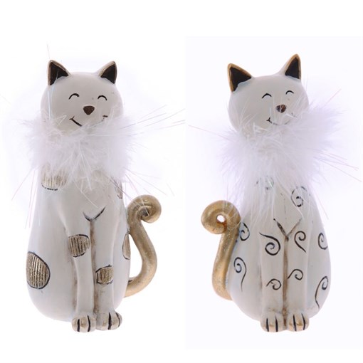 Фигурка декоративная "Кошка", L9 W6 H18 см, 2в. - фото 336079