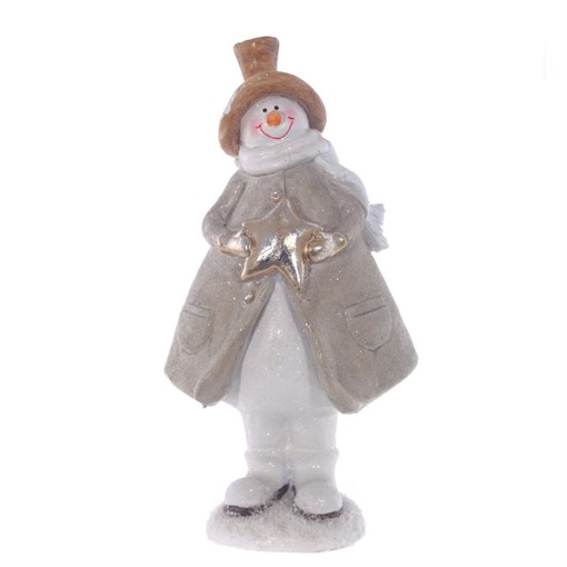 Фигурка декоративная "Снеговик", L12,5 W10 H24,5 см - фото 336123