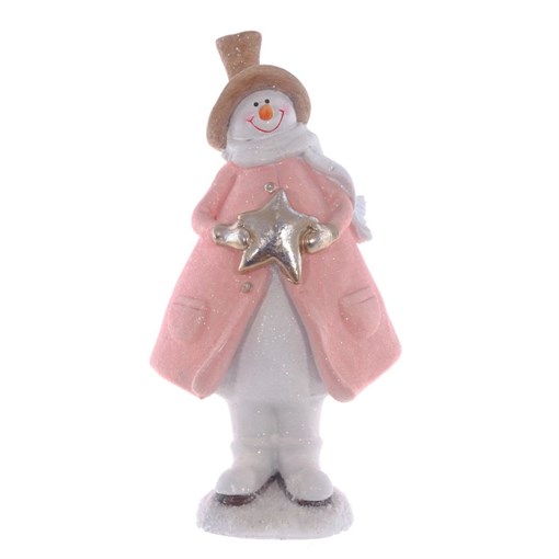 Фигурка декоративная "Снеговик", L12,5 W10 H24,5 см - фото 336125