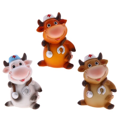 Фигурка декоративная "Коровка", L5,5 W4,5 H7,5 см, 3в. - фото 336286