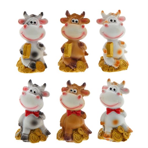 Фигурка декоративная "Бычок", L2,5 W2,5 H4,5 см, 6в. - фото 336328