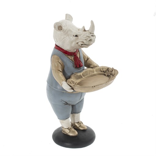 Фигурка декоративная "Носорог", L14 W17,5 H30,5 см - фото 337995
