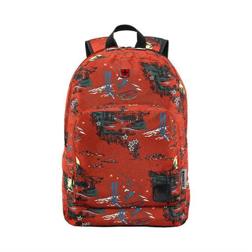 Рюкзак WENGER Crango 16'', кирпичный с рисунком "Альпы", полиэстер 600D, 33x22x46 см, 27 л - фото 354013
