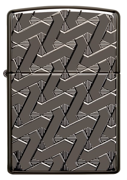 Зажигалка ZIPPO Armor™ с покрытием High Polish Black Ice®, латунь/сталь, чёрная, 38x13x57 мм - фото 354340