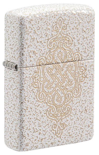 Зажигалка ZIPPO Lucky Knot Design с покрытием Mercury Glass, латунь/сталь, бежевая, 38x13x57 мм - фото 354524
