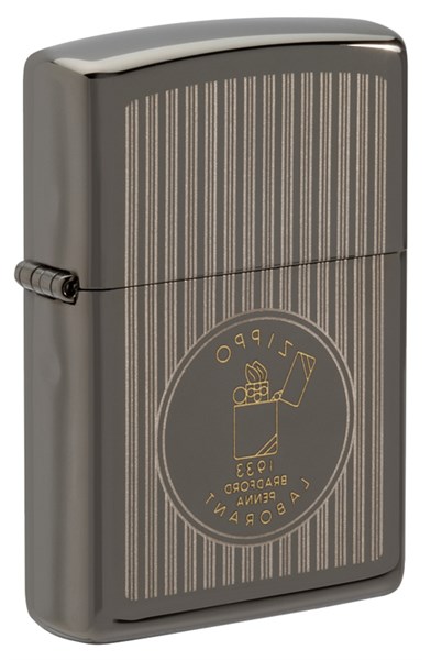 Зажигалка ZIPPO Founder's Day с покрытием Black Ice®, латунь/сталь, чёрная, глянцевая, 38x13x57 мм - фото 354530