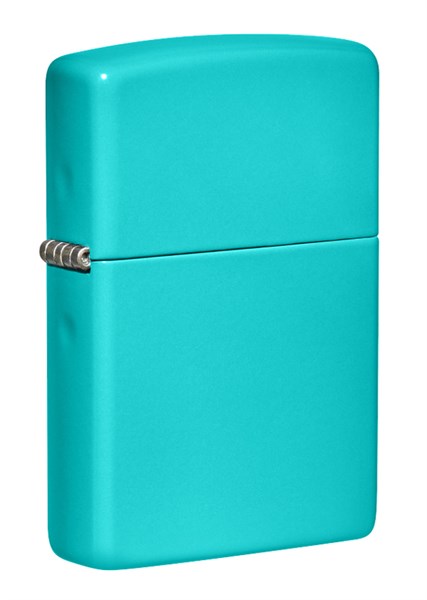 Зажигалка ZIPPO Classic с покрытием Flat Turquoise, латунь/сталь, бирюзовая, матовая, 38x13x57 мм - фото 354614